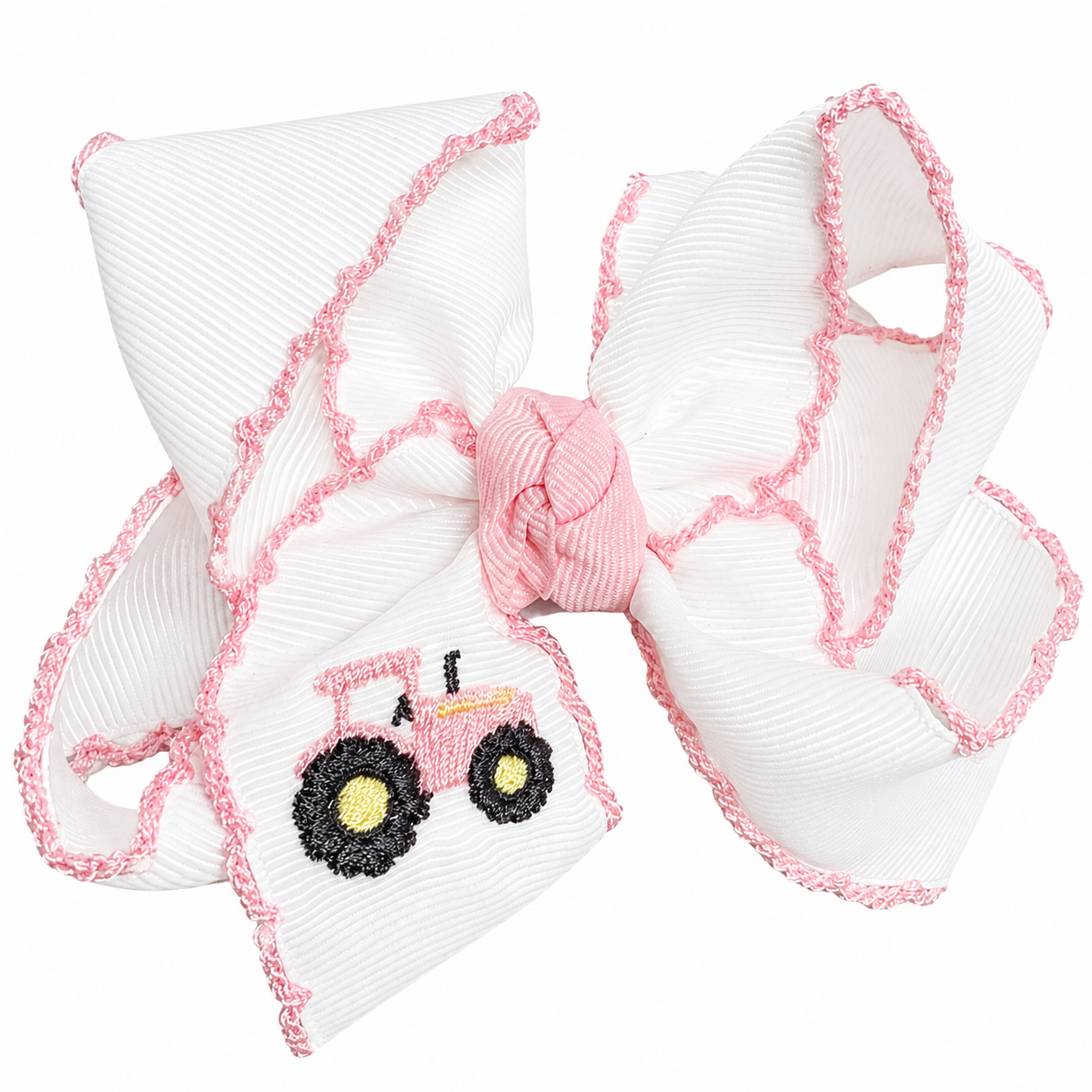 Beyond Creations Crochet Edge Alligator Clip Bows