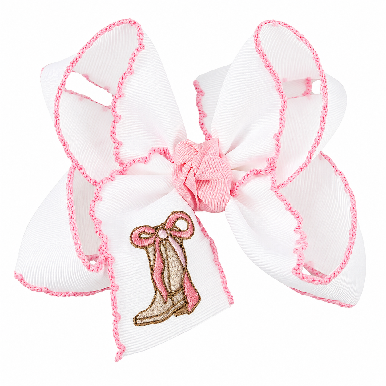 Beyond Creations Crochet Edge Alligator Clip Bows