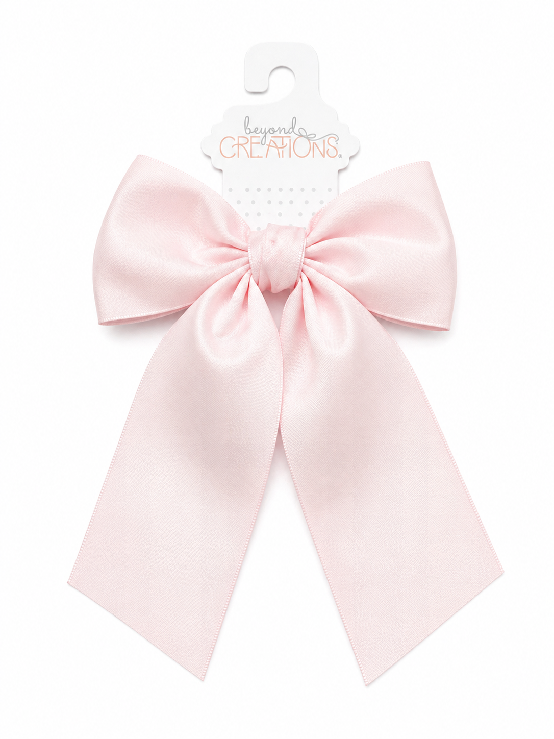 Beyond Creations Opaque Satin Bow w/ Euro Knot & Tails on Alligator Clips