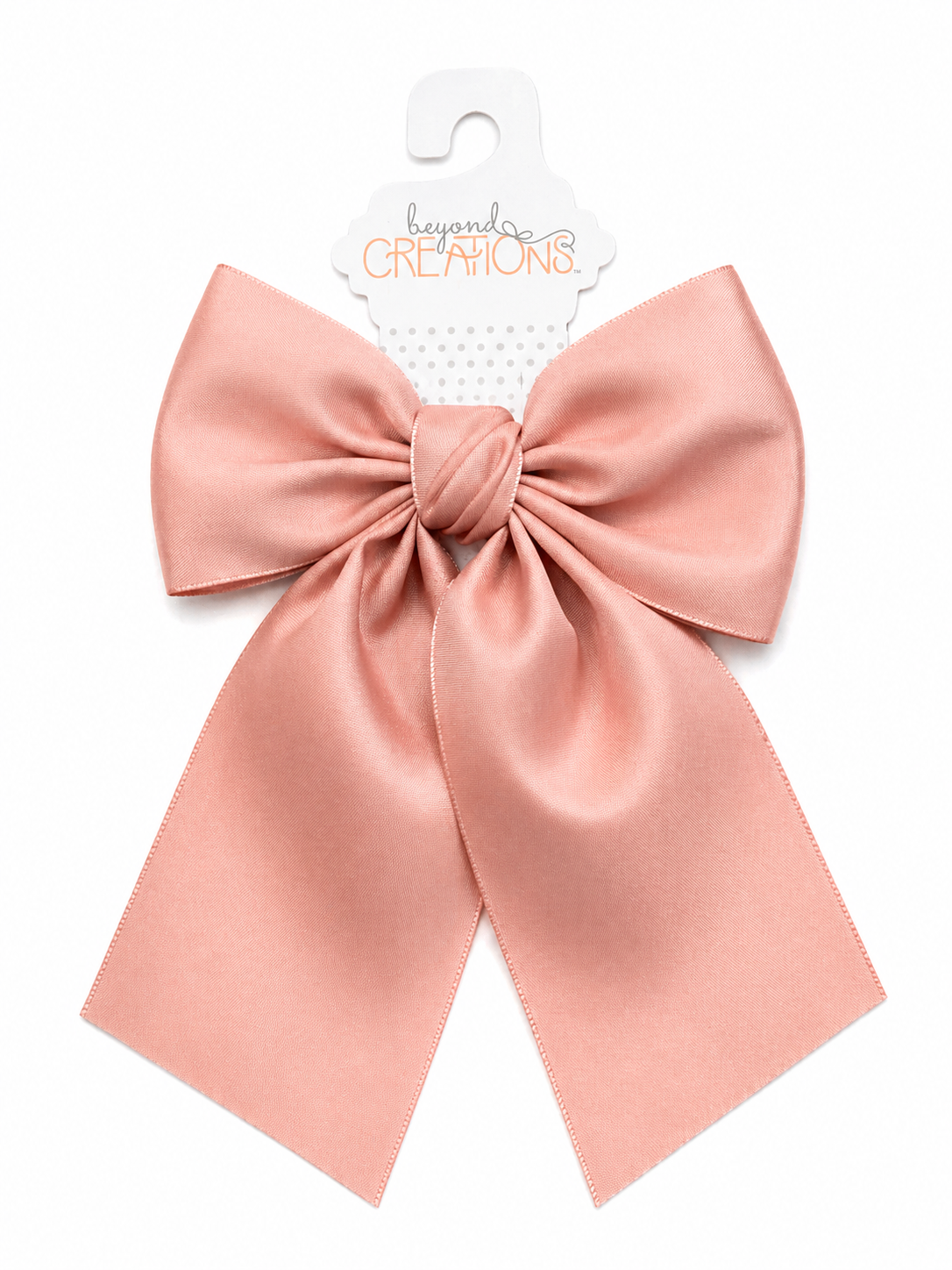 Beyond Creations Opaque Satin Bow w/ Euro Knot & Tails on Alligator Clips