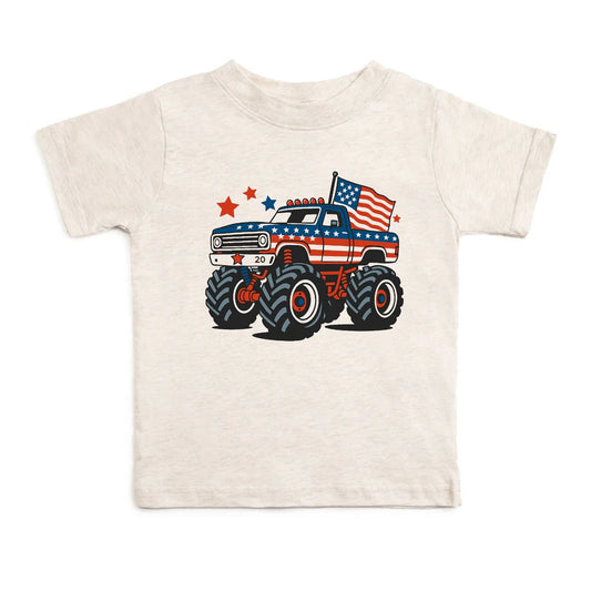 Sweet Wink Fourth of July American Monster Truck Tee