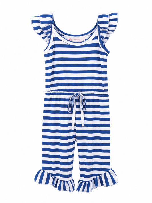 Blue & White Stripe Romper Size 12/18M
