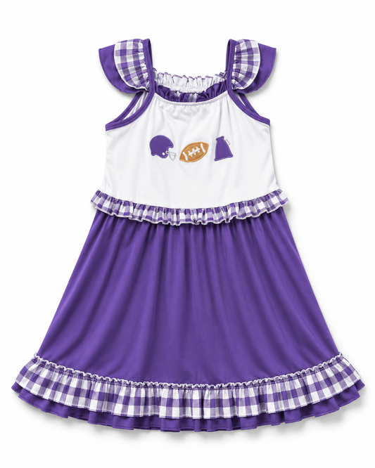 Purple Gingham Spirit Dress Size 9-10