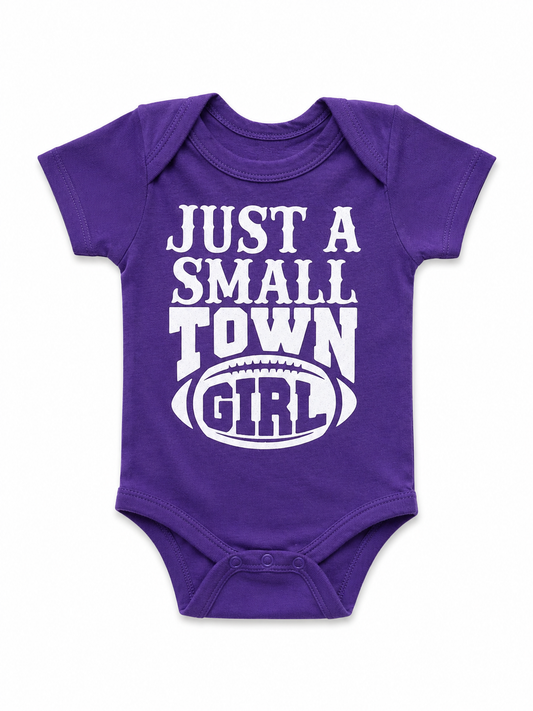 Just a Small Town Girl Football Onesie