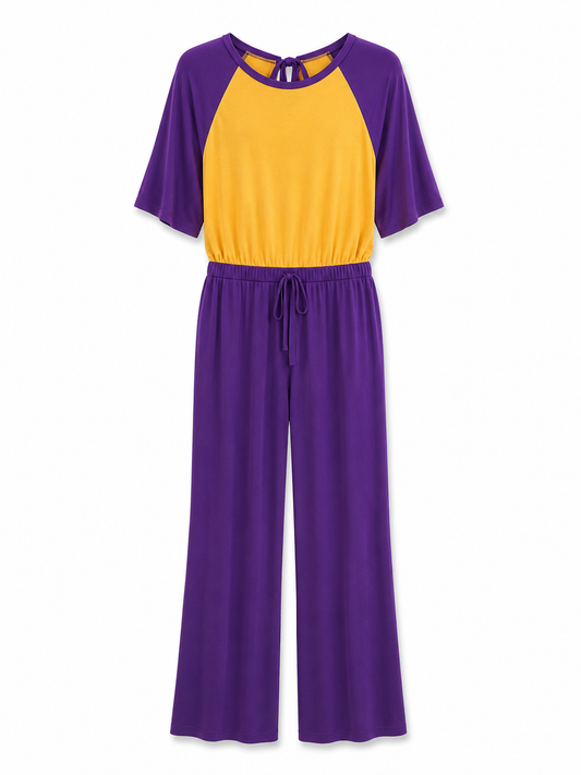 Purple & Gold Jumpsuit