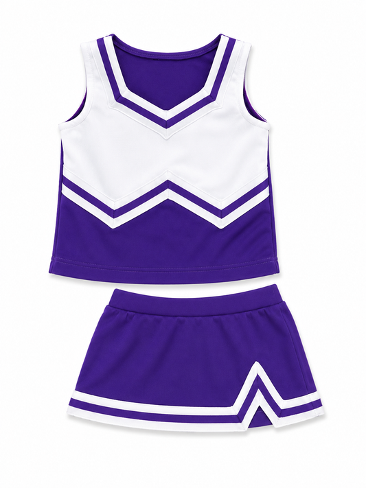 Motionwear Blank Purple & White Cheer Suit