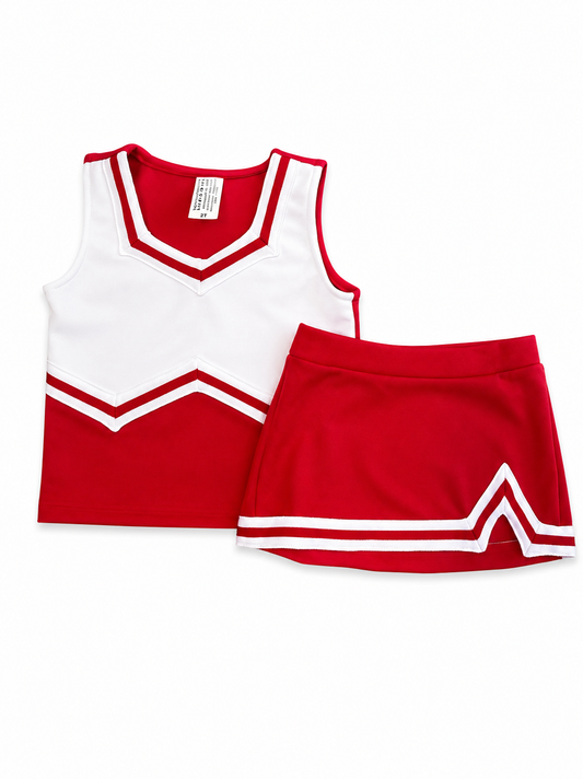 Motionwear Red & White Blank Cheer Suit
