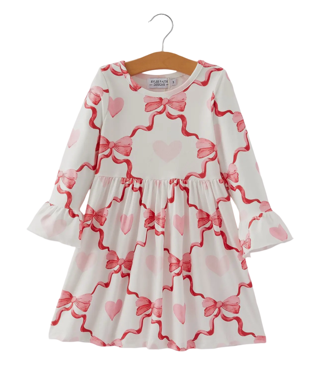 Rylee Faith Pink Bow & Heart Dress