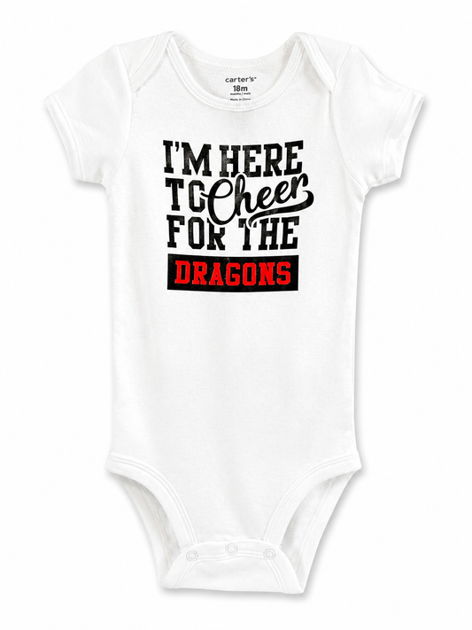 Im Here to Cheer for the Dragons Onesie Size 18M