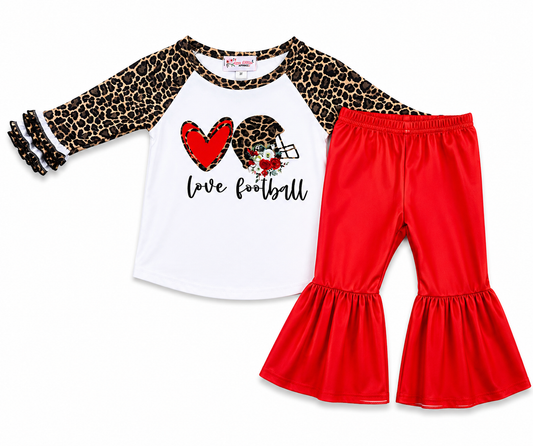 Red Leopard Love Football Set Size 12-18M