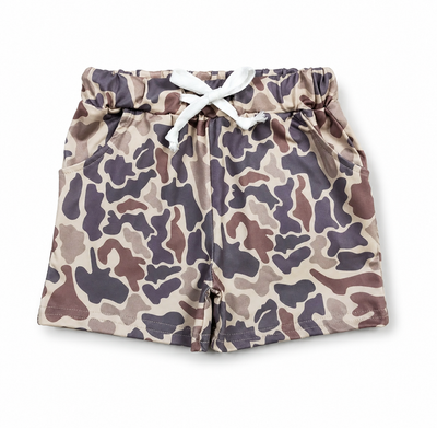 Boys Brown Camo Shorts