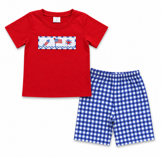 Boys 4th of July Set with Fireworks