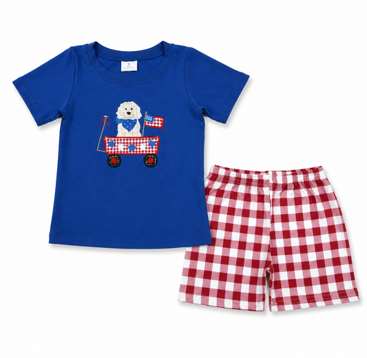 Boys 4th of July Set with Puppy