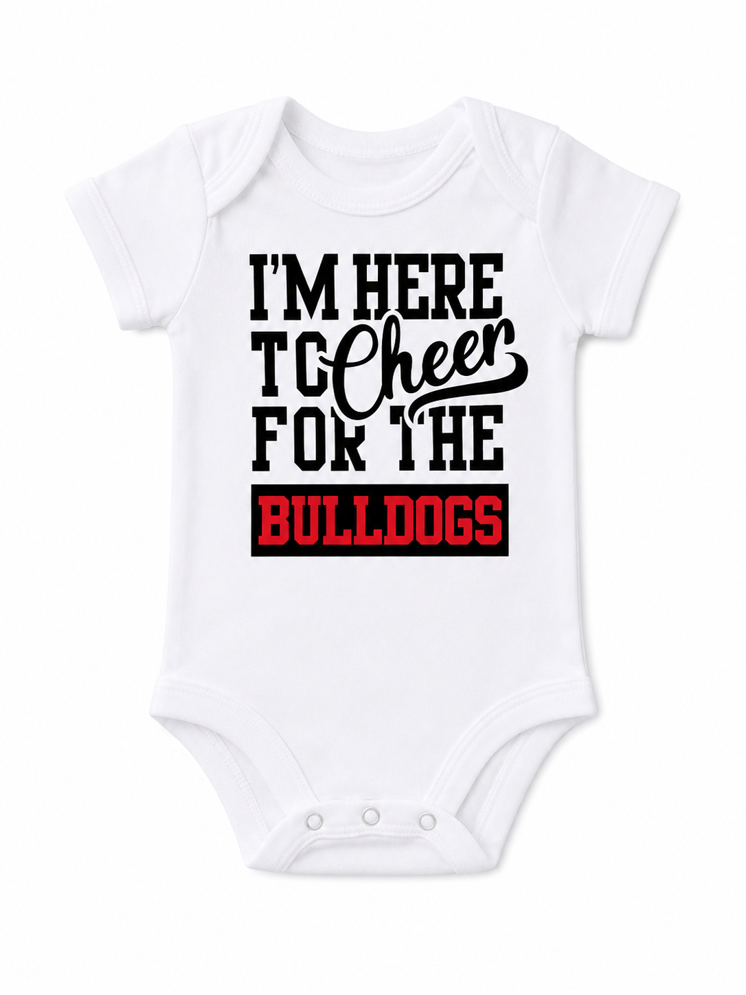 Here to Cheer for the Bulldogs Onesie