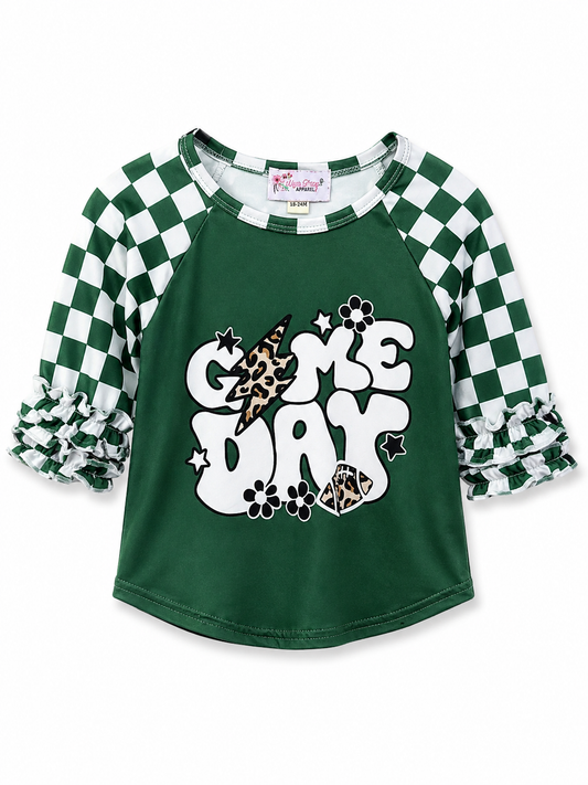 Checkered Game Day Top