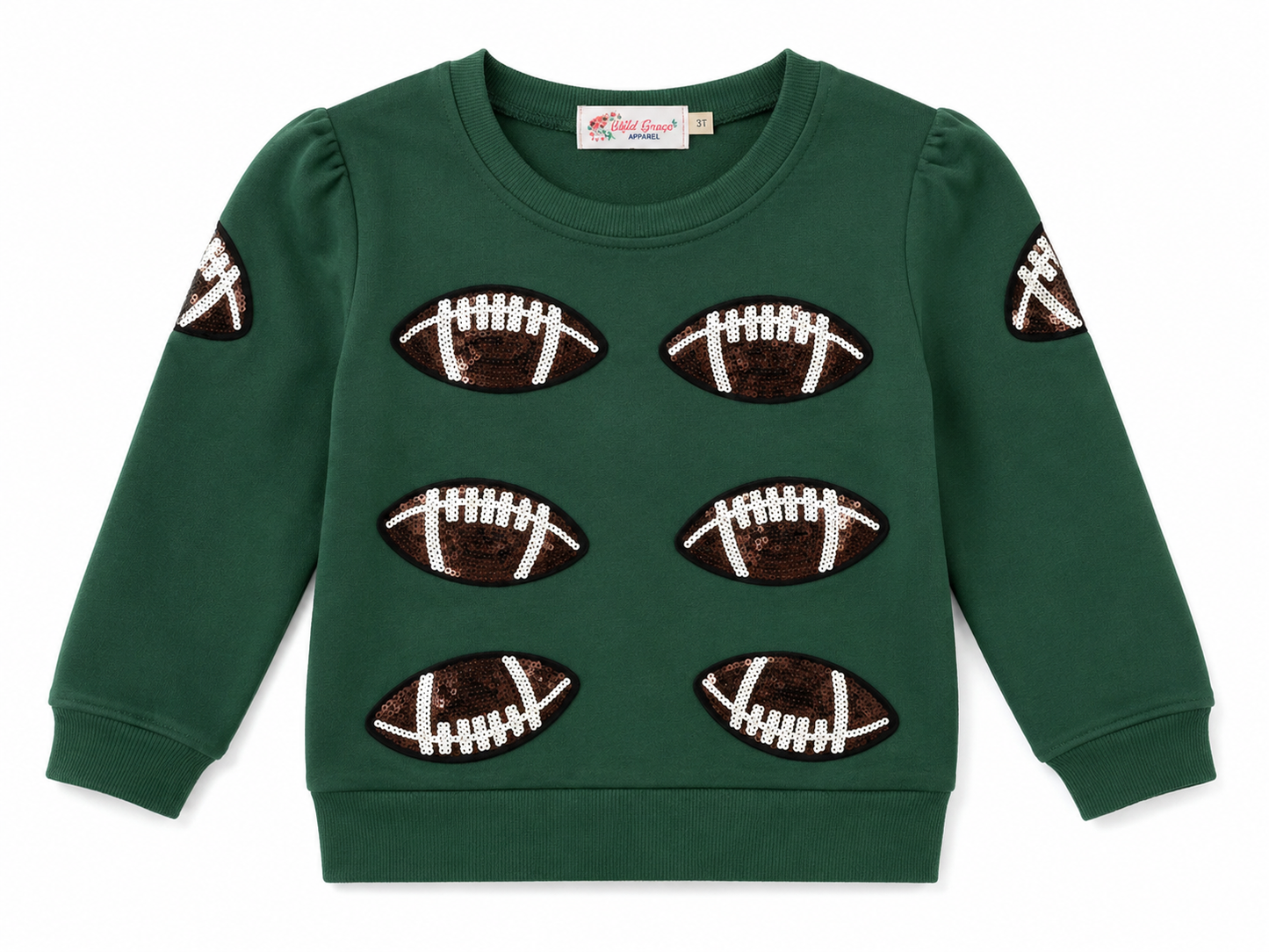 Sequin Football Sweatshirt