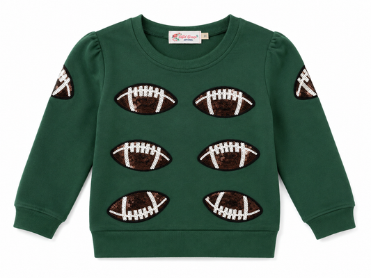 Sequin Football Sweatshirt