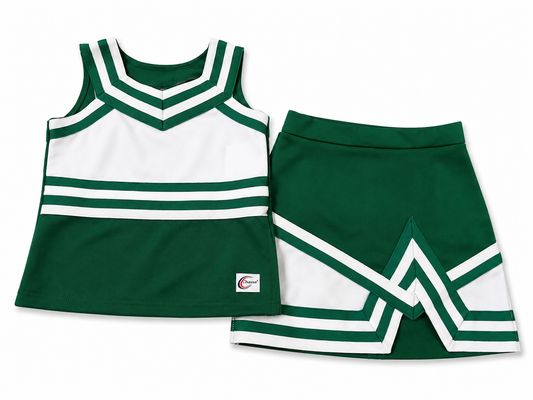 Chasse Green and white blank cheer Suit