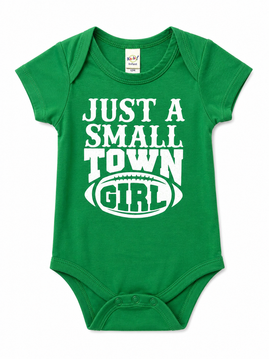 Just a Small Town Girl Green Onesie