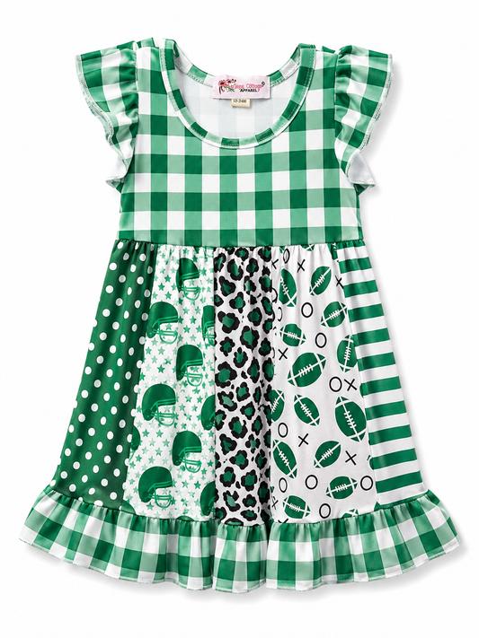 Green Multi Patterned Spirit Dress