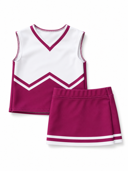 Maroon & White Blank Cheer Suit