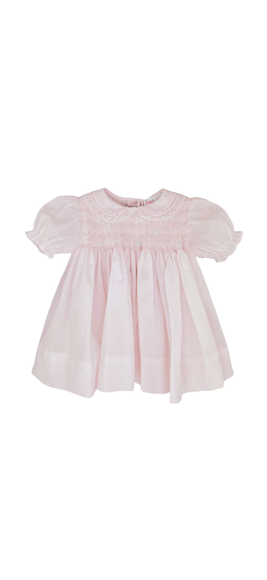 Fully Smocked Dress with Lace