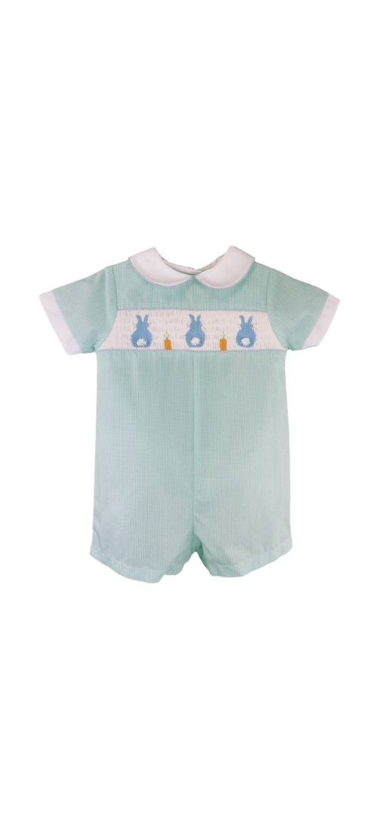 Petit Ami Smocked Easter Bunny Romper