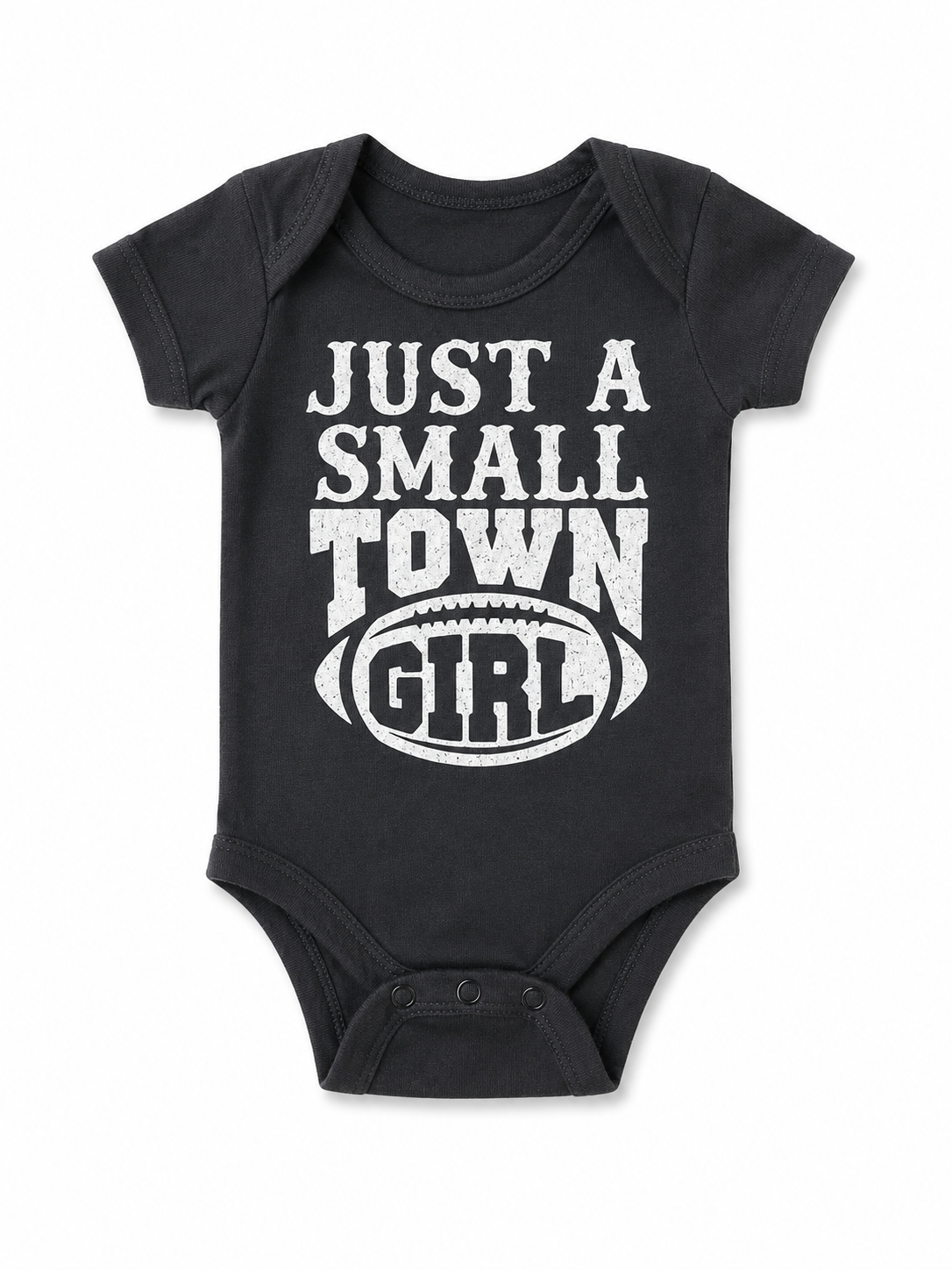 Just a Small Town Girl Black Onesie