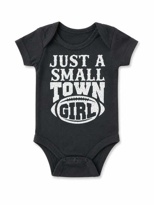 Just a Small Town Girl Black Onesie