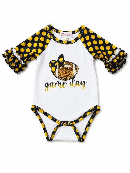 Gold Leopard & Polka Dot Spirit Onesie