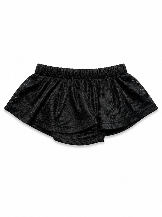 Black Jersey Material Skirt with Bloomers