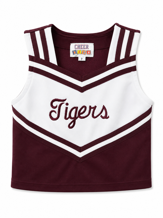 Maroon Tigers Cheer Suit Top Size 7