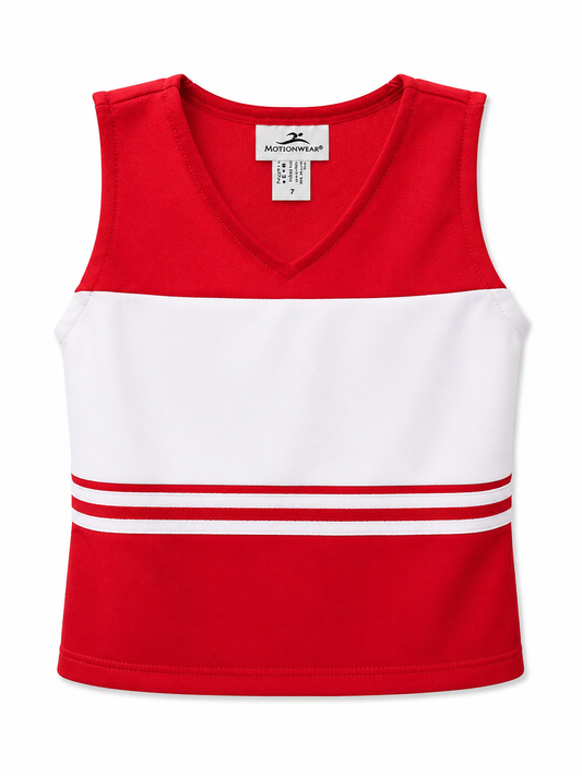 Red Motionwear Cheer Suit Top Size 7