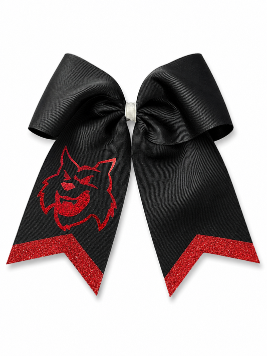 Black Wolves Cheer Bow