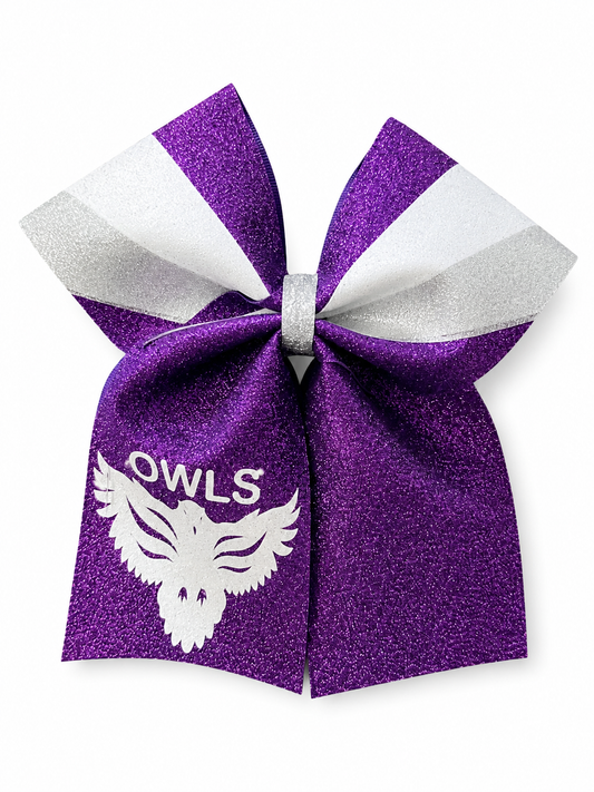 Chireno Owls Mascot Shimmer Cheer Bow