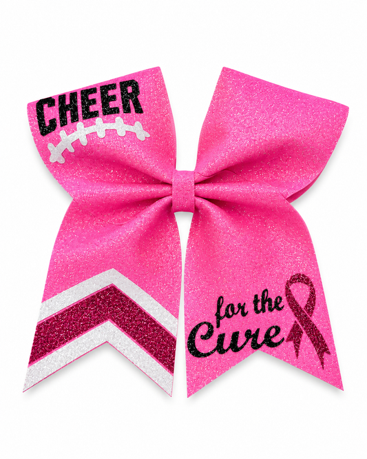 Cheer For the Cure Pink Cheer Bow