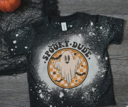 TTT Spooky Dude Bleached Kids Tee