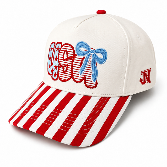 USA Bow Stripe Cap