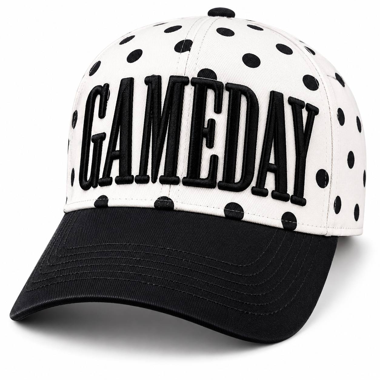 Gameday Black & White polka dots Cap