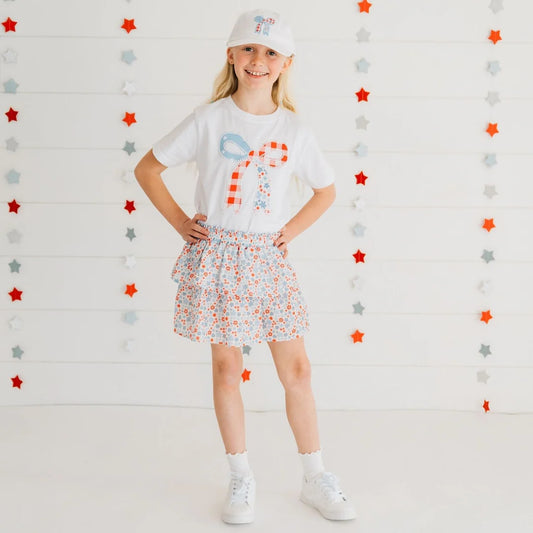 Sweet Wink Patriotic Floral Skirts