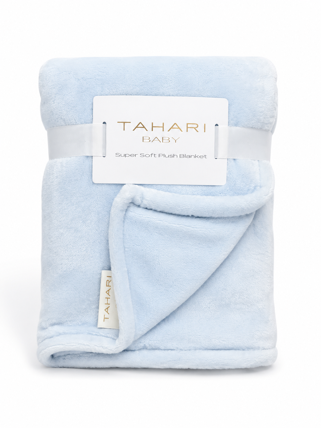 Tahari Baby Blue Soft Plush Blanket