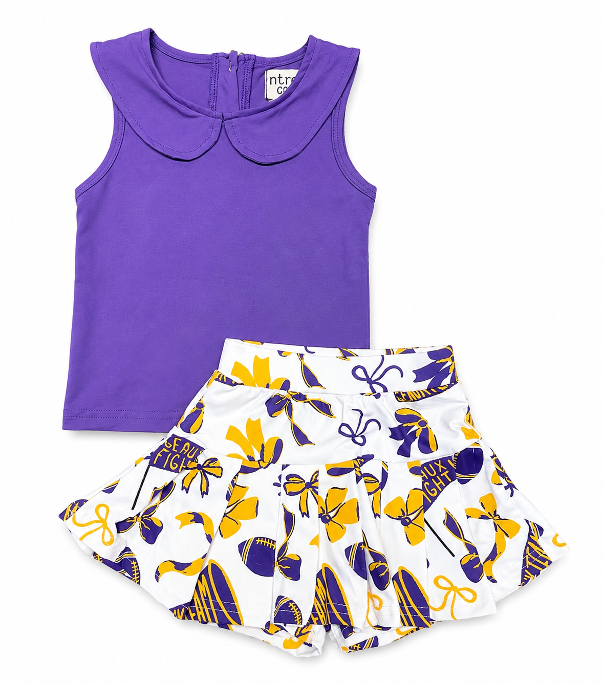 Purple Geaux, Fight, Win Cheer Set