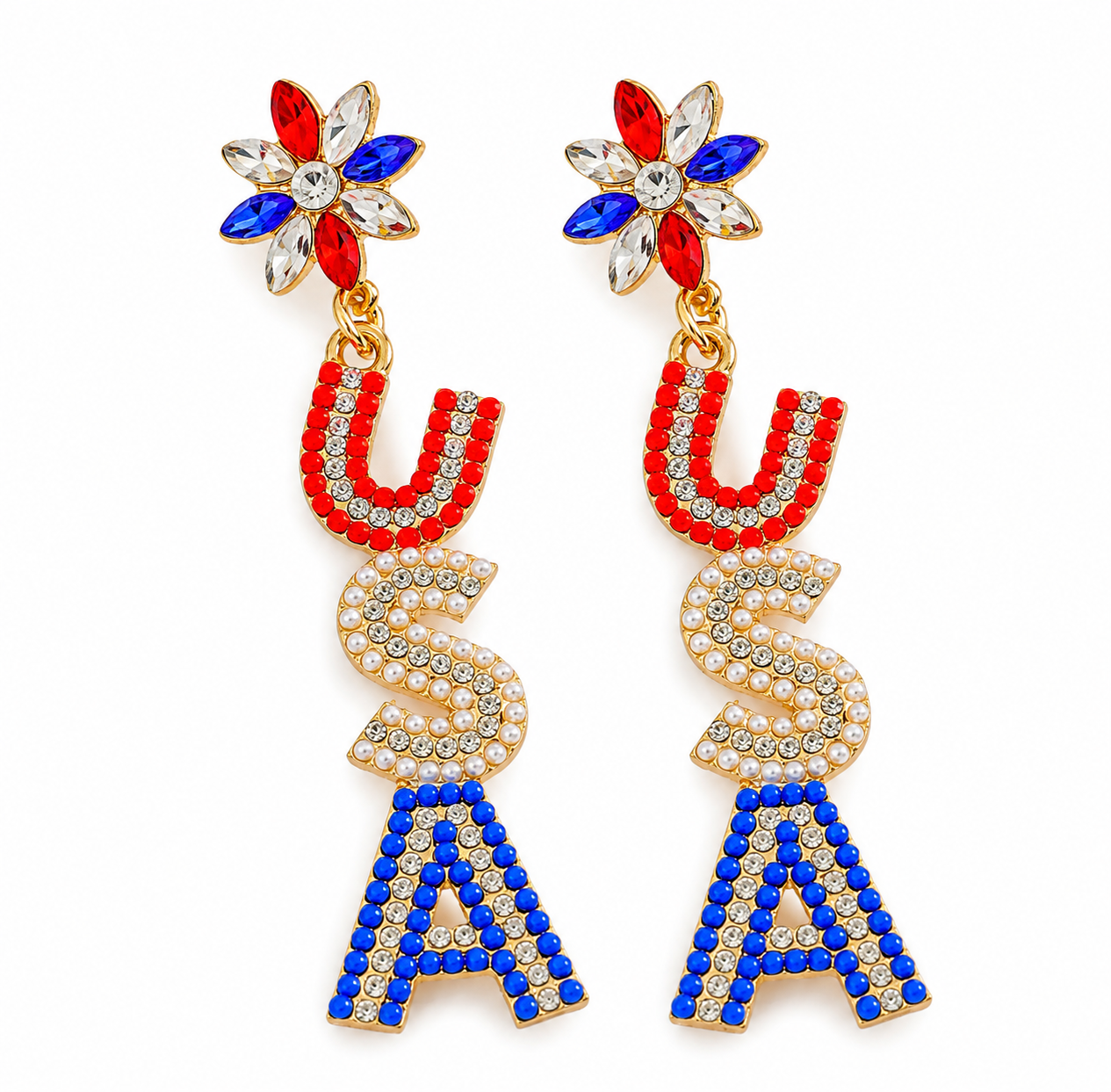 Patriotic USA Earrings