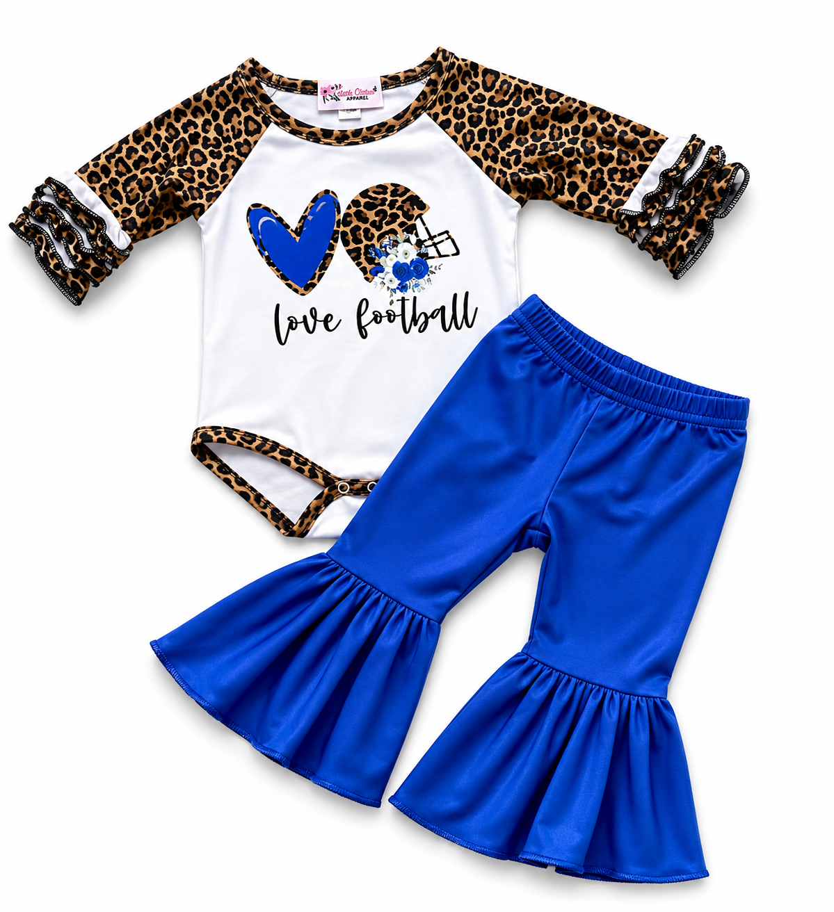 Blue Leopard Love Football Set