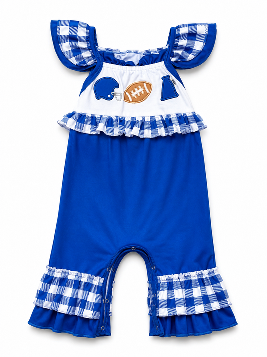 Blue Gingham Spirit Romper