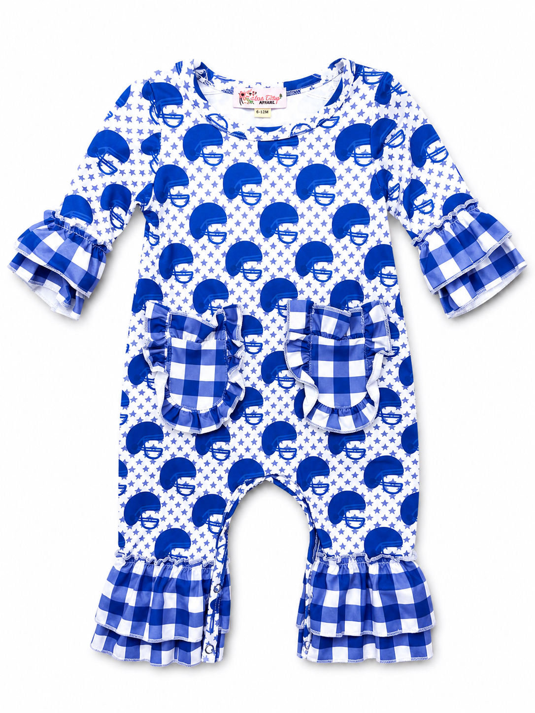 Blue Romper with Pockets