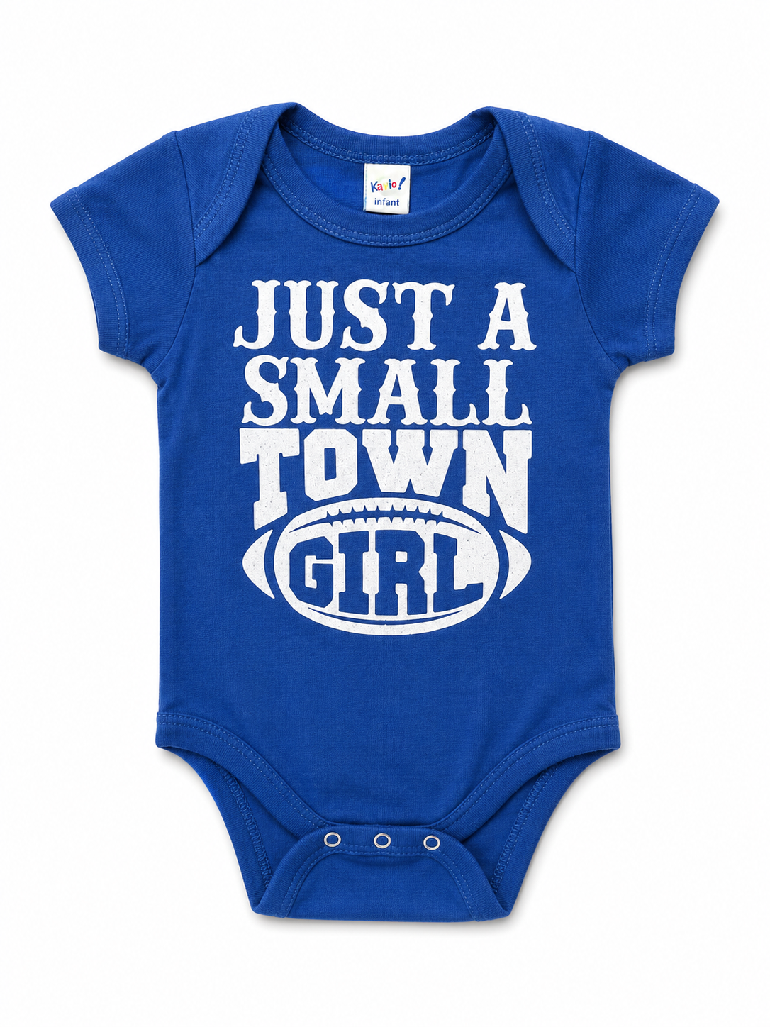 Blue "Just a Small Town Girl" Onesie