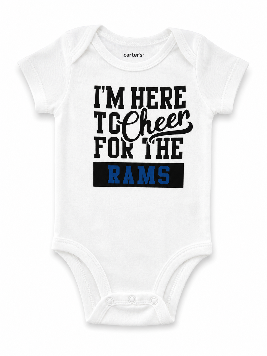 "I'm Here to Cheer for the Rams" Onesie