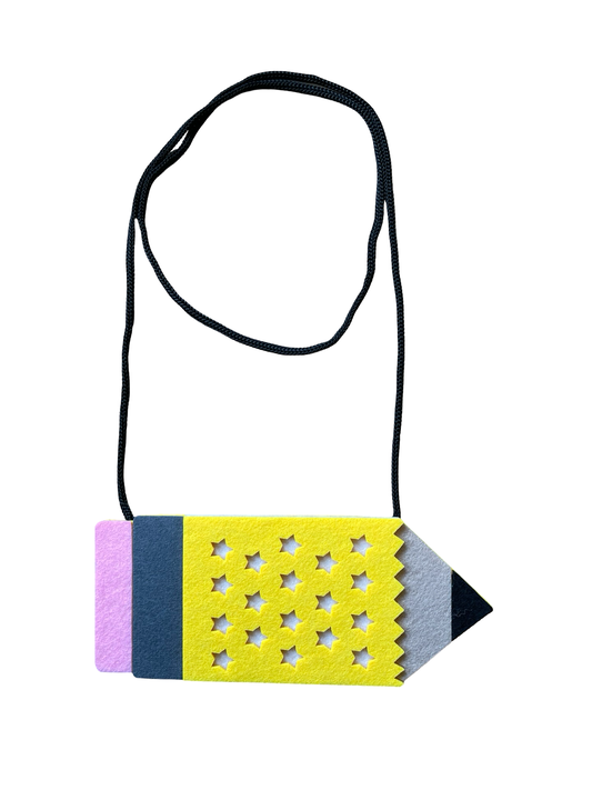Back To School Polka Dot Pencil Novelty Crossbody Purse
