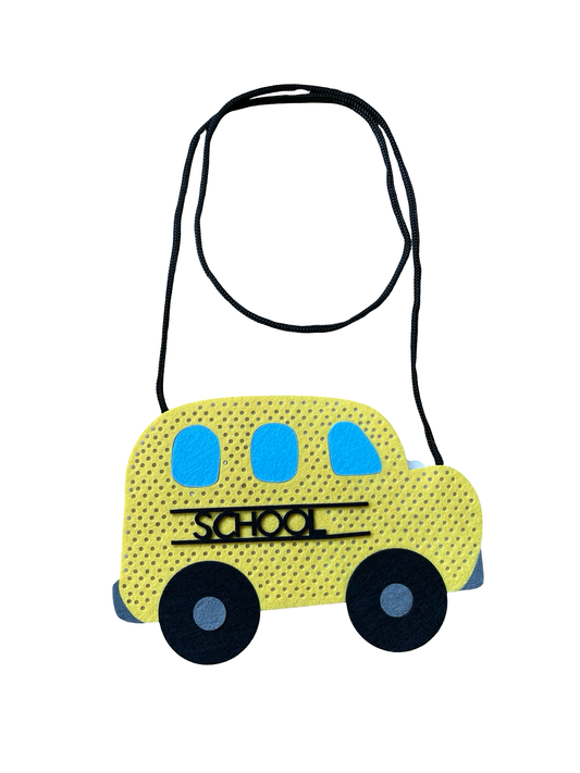 Back To School Bus Novelty Crossbody Purse